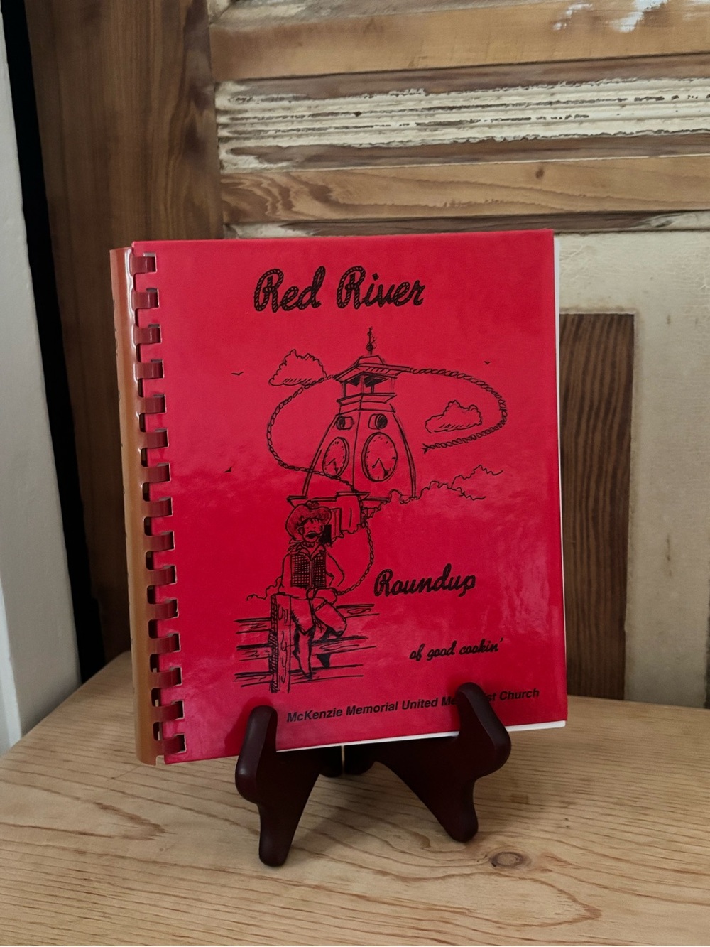 Red River Roundup Red Spiral Cookbook-Hardcover-Collection 1936-2003